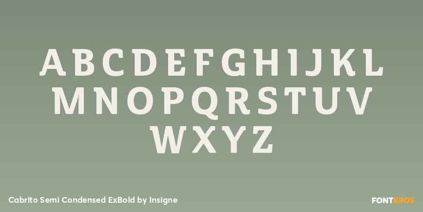 Cabrito Semi Condensed ExBold Font Poster #2