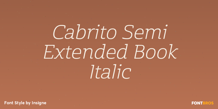 Cabrito Semi Extended Book Italic Poster