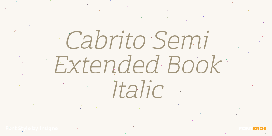 Cabrito Semi Extended Book Italic Poster