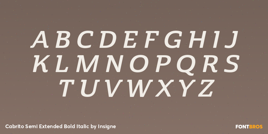 Cabrito Semi Extended Bold Italic Font Poster #2