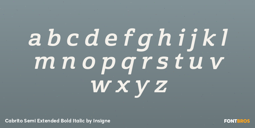 Cabrito Semi Extended Bold Italic Font Poster #3