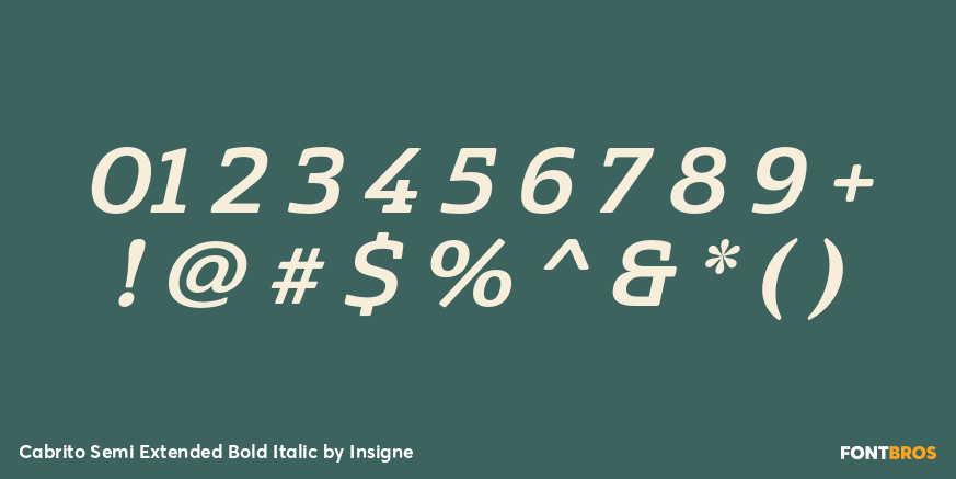 Cabrito Semi Extended Bold Italic Font Poster #4