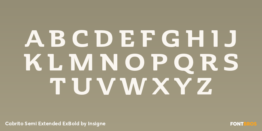 Cabrito Semi Extended ExBold Font Poster #2