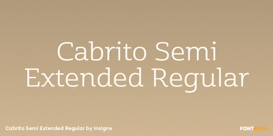 Cabrito Semi Extended Regular Font Poster #1