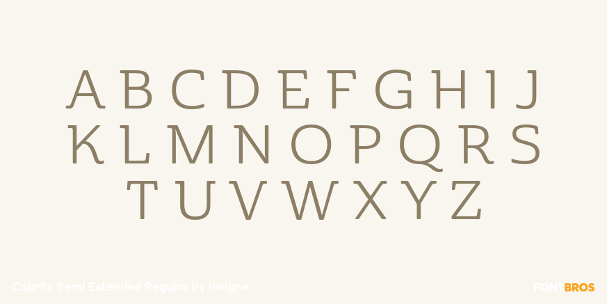 Cabrito Semi Extended Regular Font Poster #2