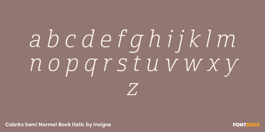 Cabrito Semi Normal Book Italic Font Poster #3