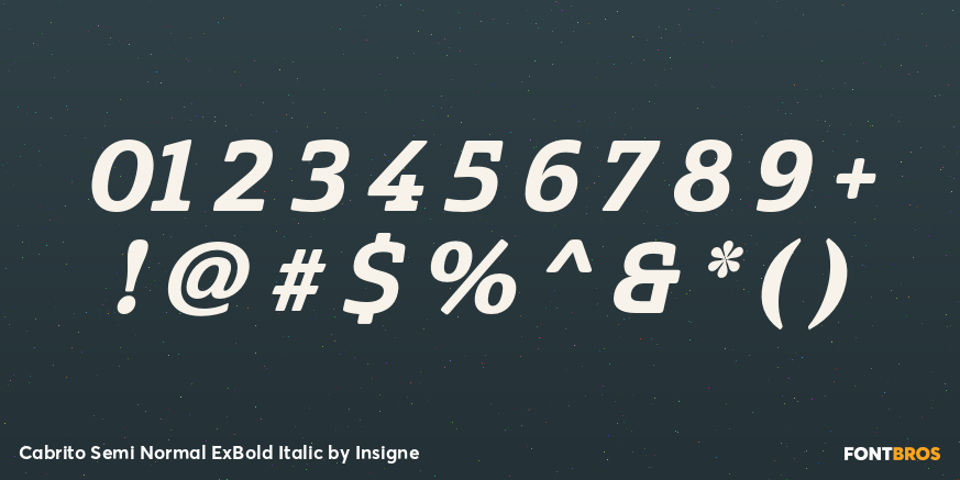 Cabrito Semi Normal ExBold Italic Font Poster #1