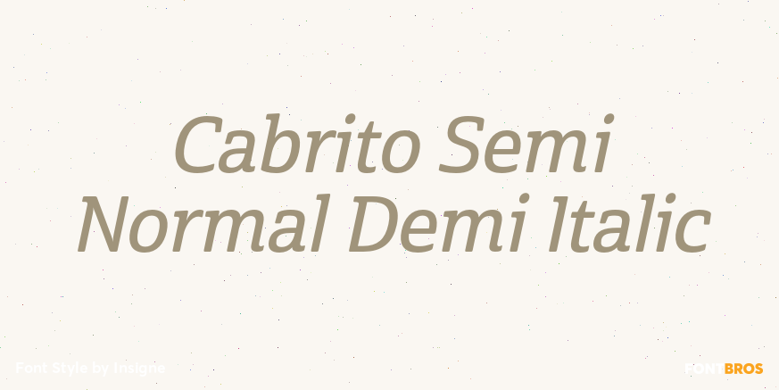 Cabrito Semi Normal Demi Italic Font Poster #1