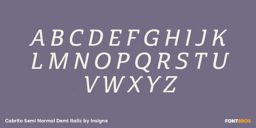 Cabrito Semi Normal Demi Italic Font Poster #2