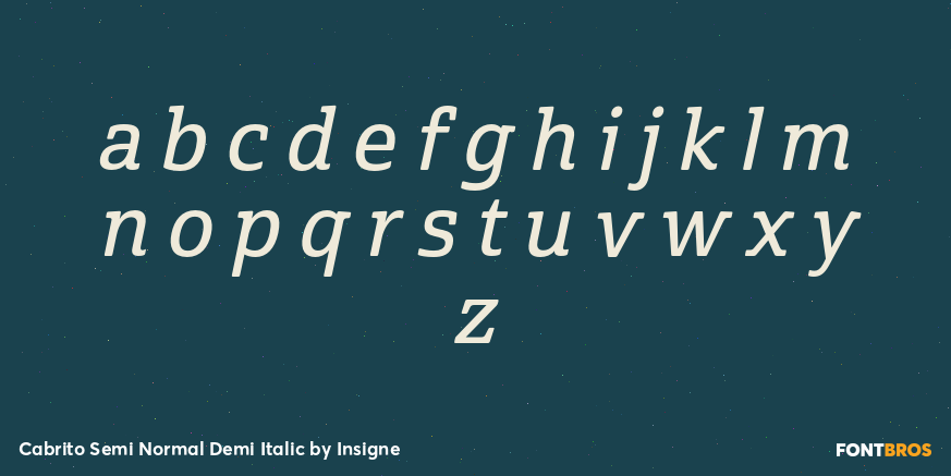 Cabrito Semi Normal Demi Italic Font Poster #3