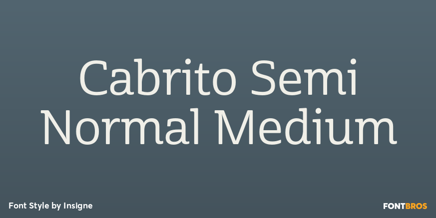 Cabrito Semi Normal Medium Font Poster #1