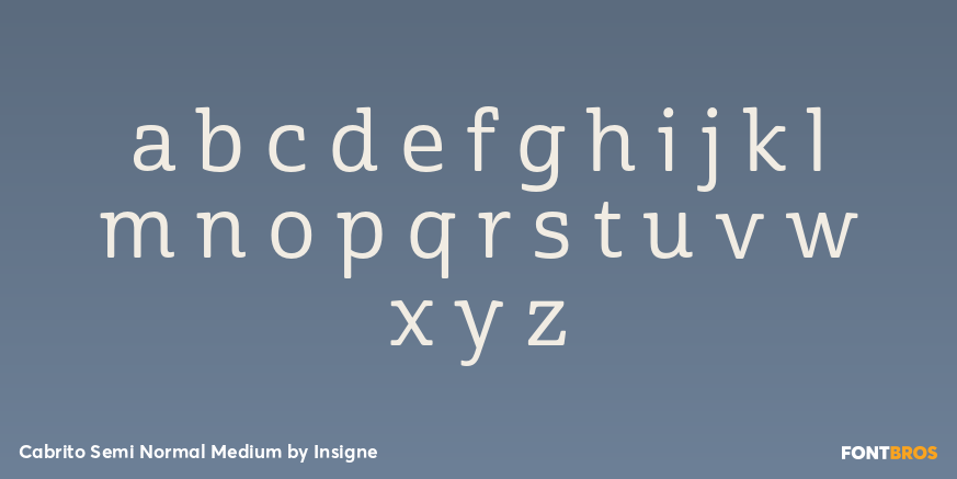 Cabrito Semi Normal Medium Font Poster #3