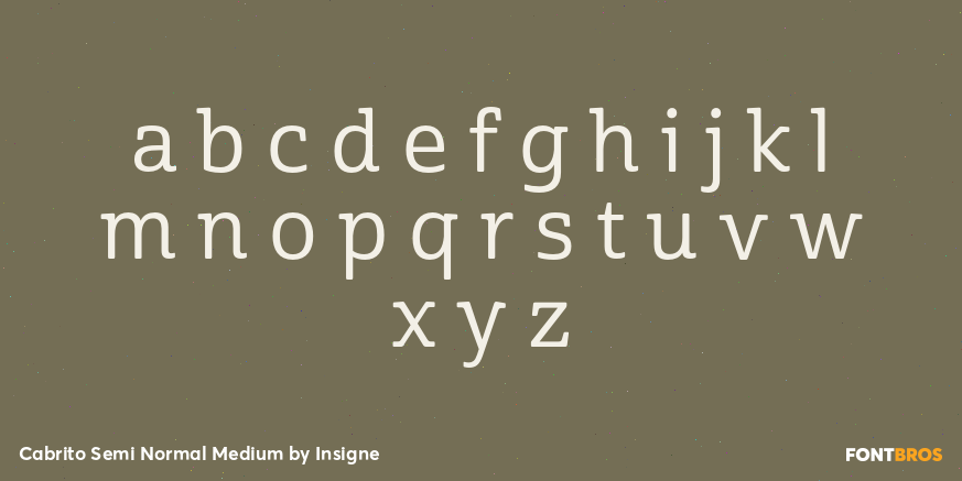 Cabrito Semi Normal Medium Font Poster #1