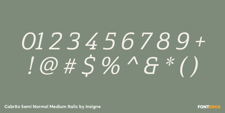 Cabrito Semi Normal Medium Italic Font Poster #4