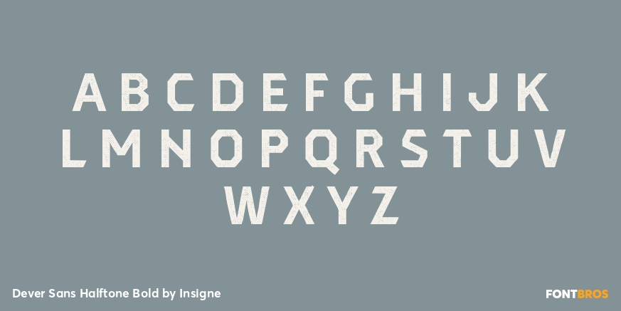 Dever Sans Halftone Bold Font Poster #2