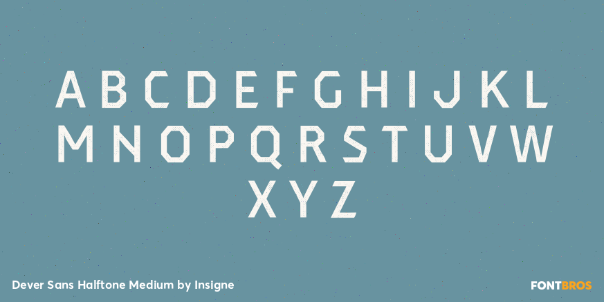Dever Sans Halftone Medium Font Poster #2