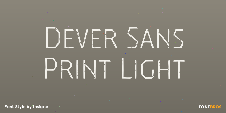 Dever Sans Print Light Font Poster #1