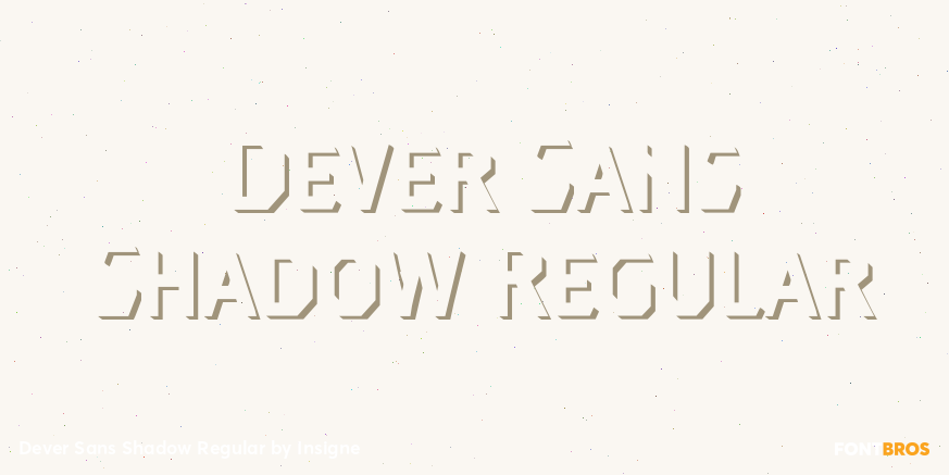 Dever Sans Shadow Regular Font Poster #1