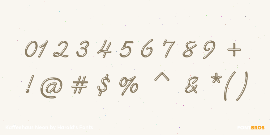 Kaffeehaus Neon Font Poster #1