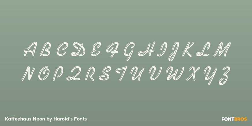 Kaffeehaus Neon Font Poster #1