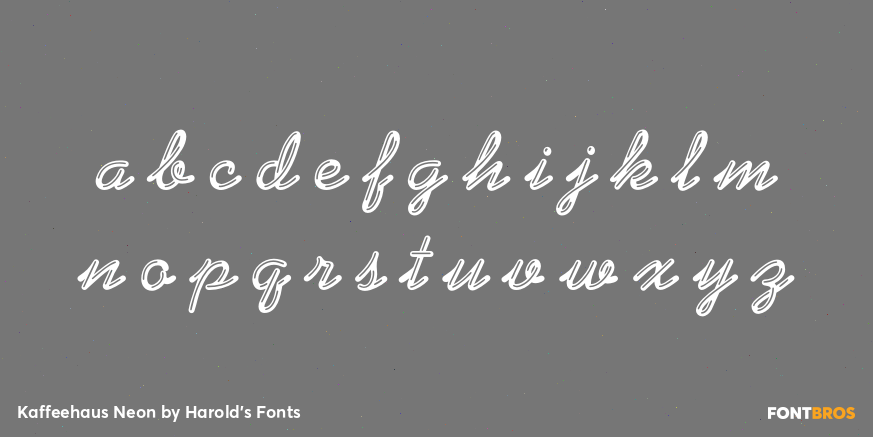 Kaffeehaus Neon Font Poster #1