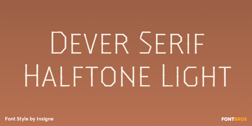 Dever Serif Halftone Light Poster