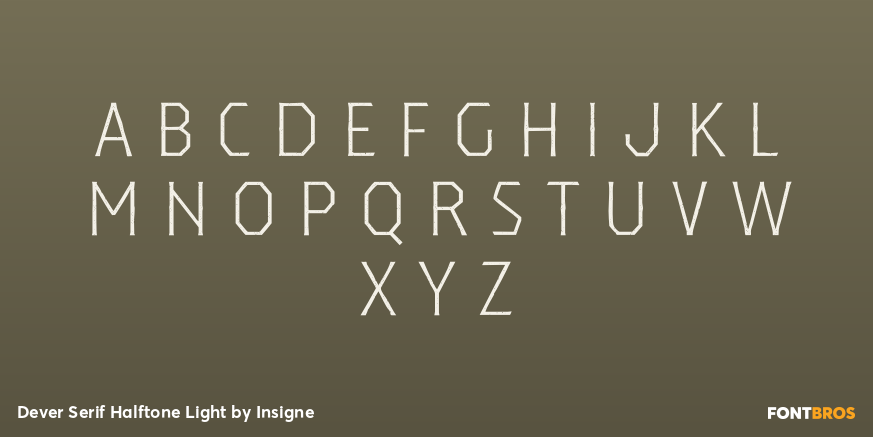 Dever Serif Halftone Light Font Poster #2