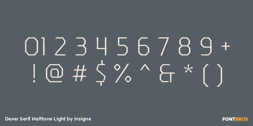Dever Serif Halftone Light Font Poster #4