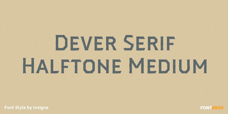 Dever Serif Halftone Medium Poster