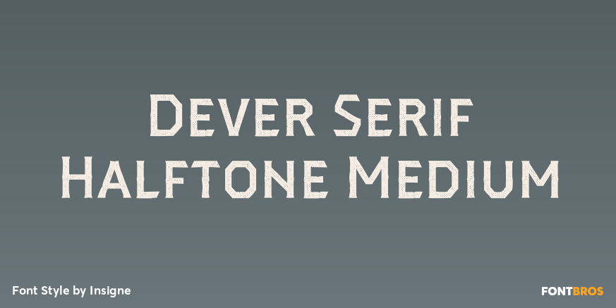 Dever Serif Halftone Medium Poster