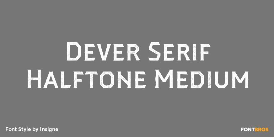 Dever Serif Halftone Medium Poster