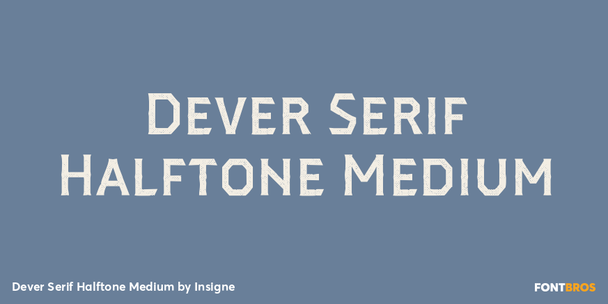Dever Serif Halftone Medium Poster