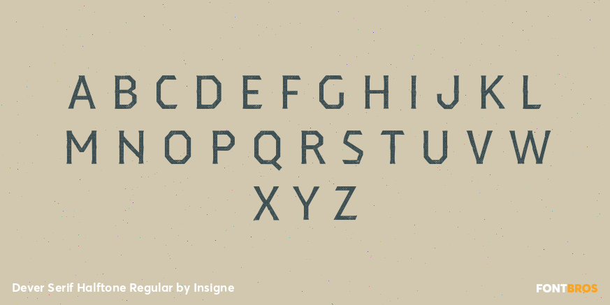 Dever Serif Halftone Regular Font Poster #3