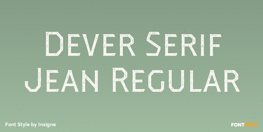 Dever Serif Jean Regular Poster