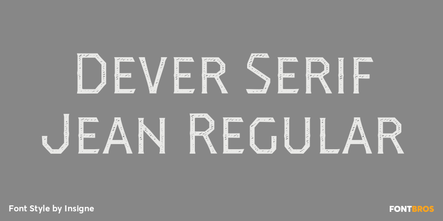 Dever Serif Jean Regular Poster