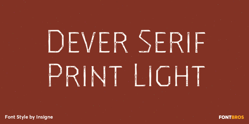 Dever Serif Print Light Font Poster #1