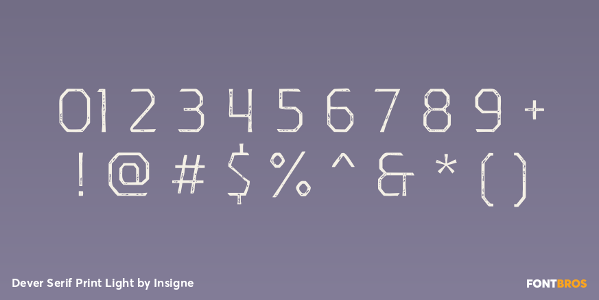 Dever Serif Print Light Font Poster #1