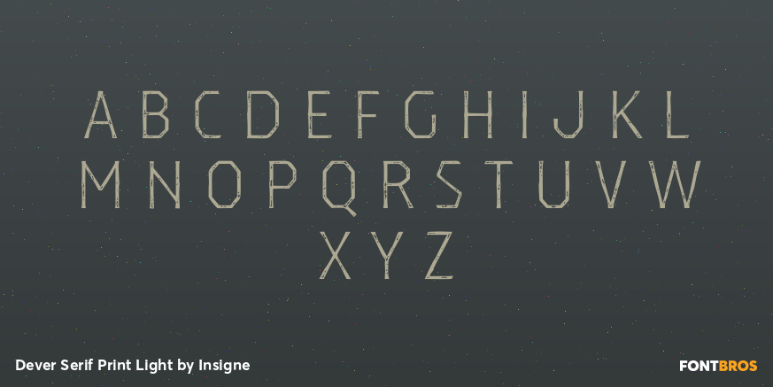 Dever Serif Print Light Font Poster #1