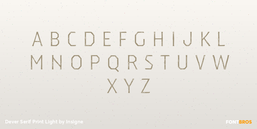 Dever Serif Print Light Font Poster #1