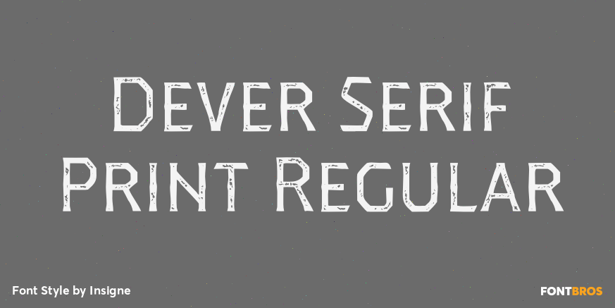 Dever Serif Print Regular Font Poster #1