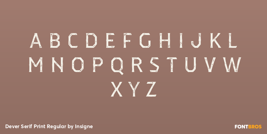 Dever Serif Print Regular Font Poster #3