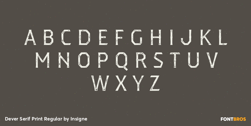 Dever Serif Print Regular Font Poster #1