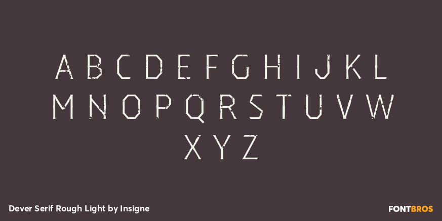 Dever Serif Rough Light Font Poster #1