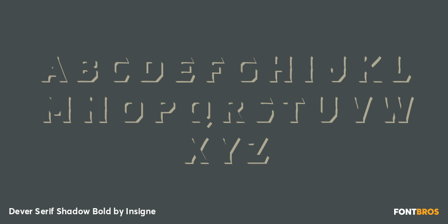 Dever Serif Shadow Bold Font Poster #3