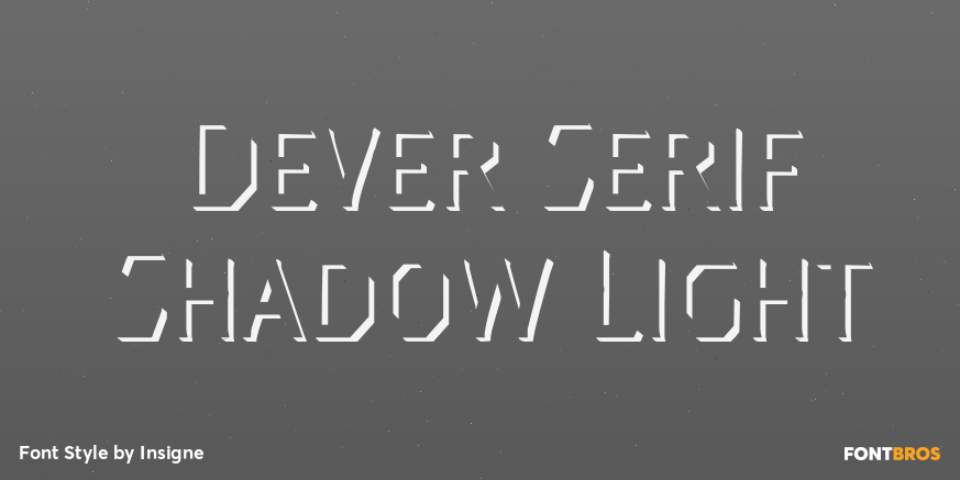 Dever Serif Shadow Light Poster