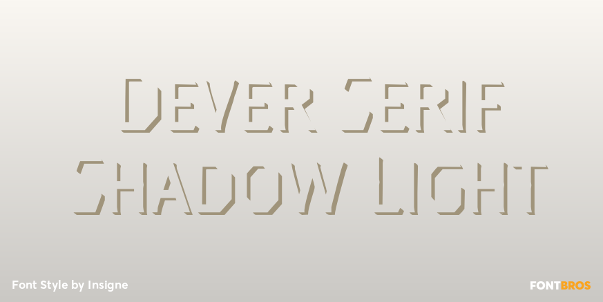 Dever Serif Shadow Light Poster