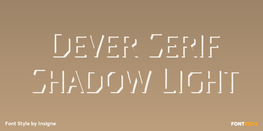 Dever Serif Shadow Light Poster
