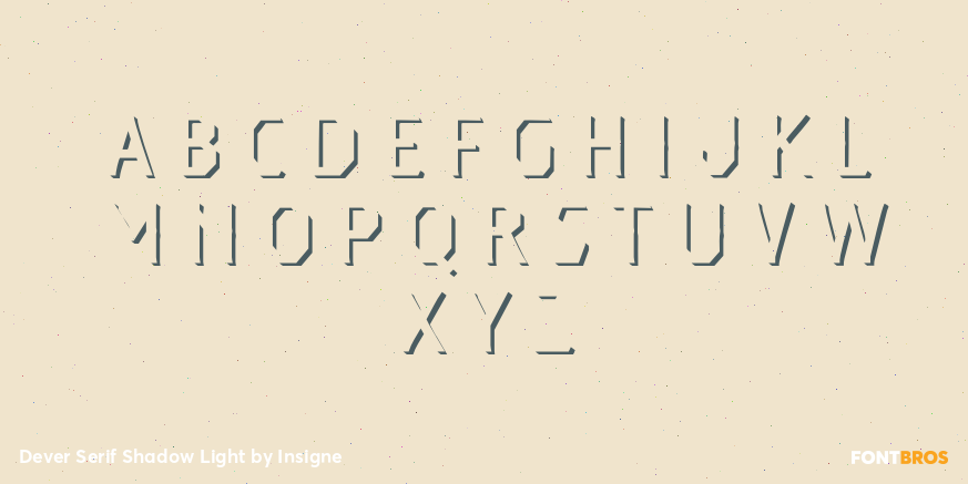 Dever Serif Shadow Light Font Poster #2