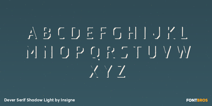 Dever Serif Shadow Light Font Poster #3