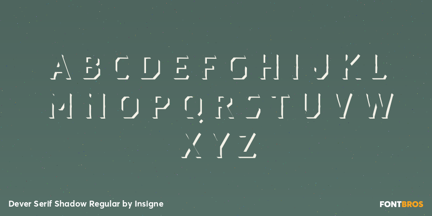 Dever Serif Shadow Regular Font Poster #3